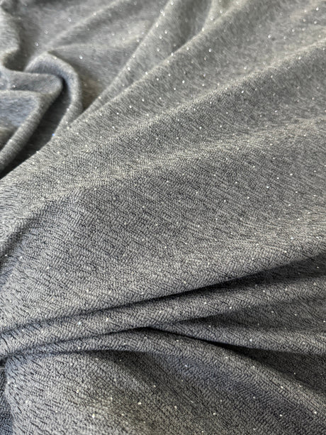 Rhinestone Beaded Knit Gray