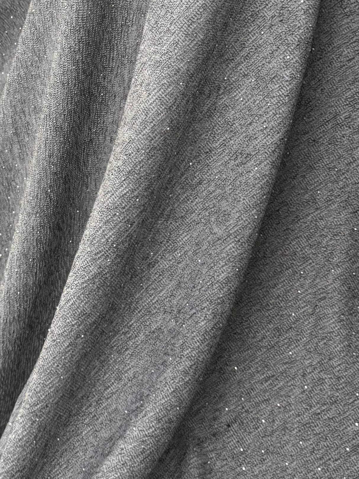 Rhinestone Beaded Knit Gray
