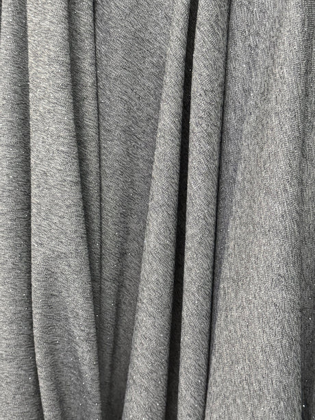 Rhinestone Beaded Knit Gray
