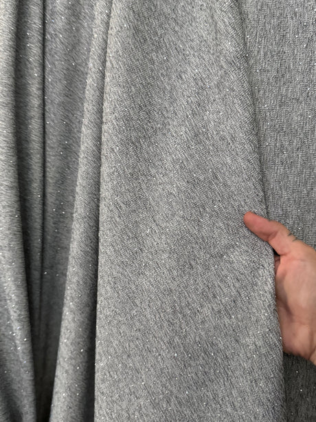 Rhinestone Beaded Knit Gray