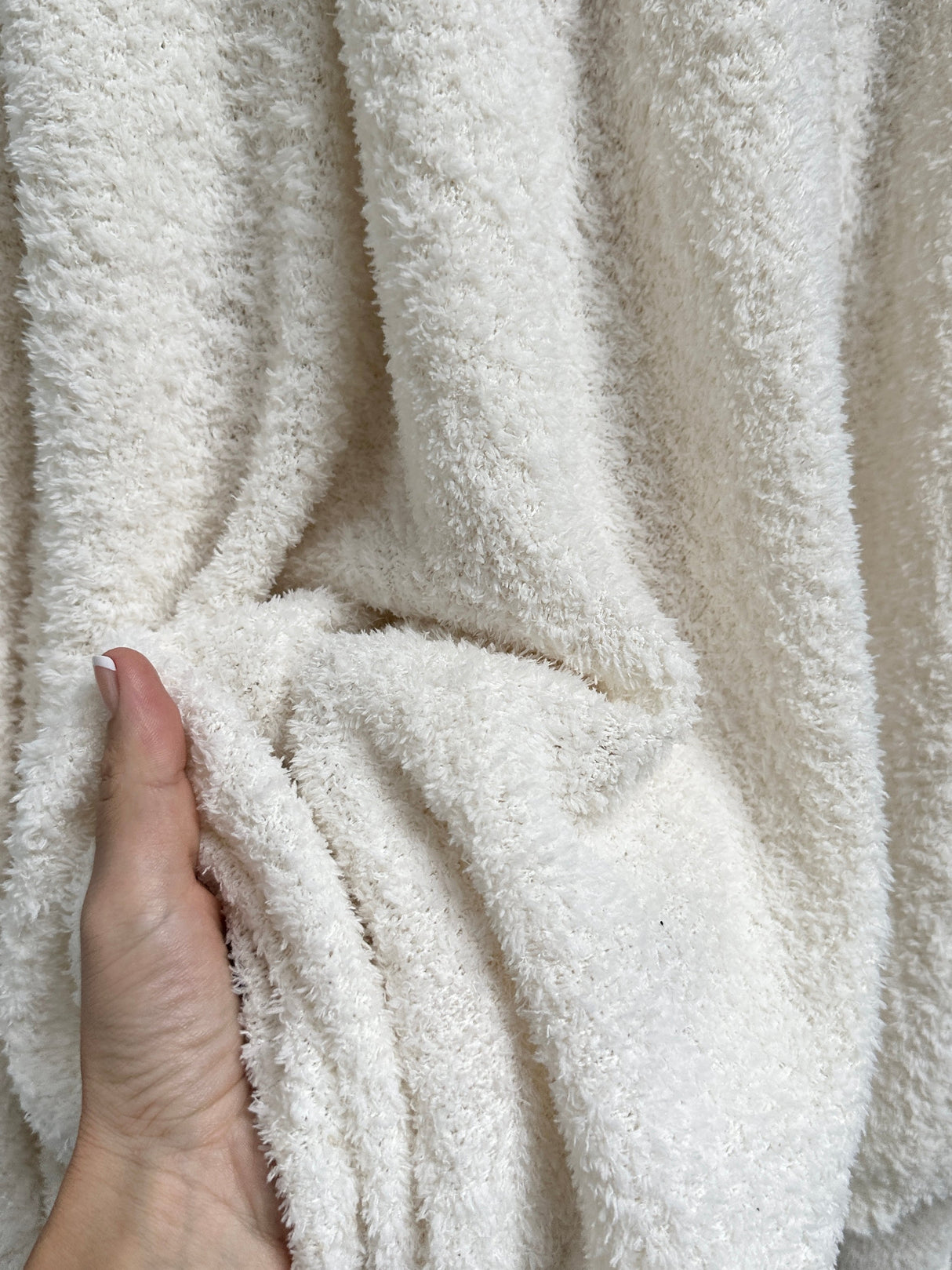 White Terry Cloth Knit