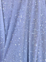 Stretch Sequin on Velvet White