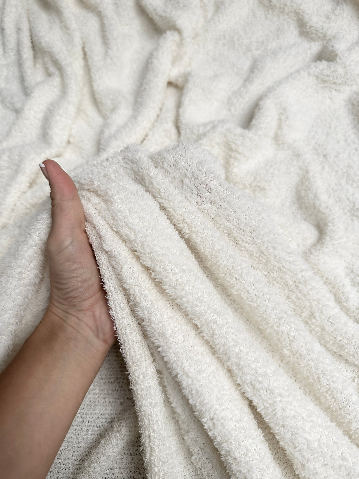 White Terry Cloth Knit