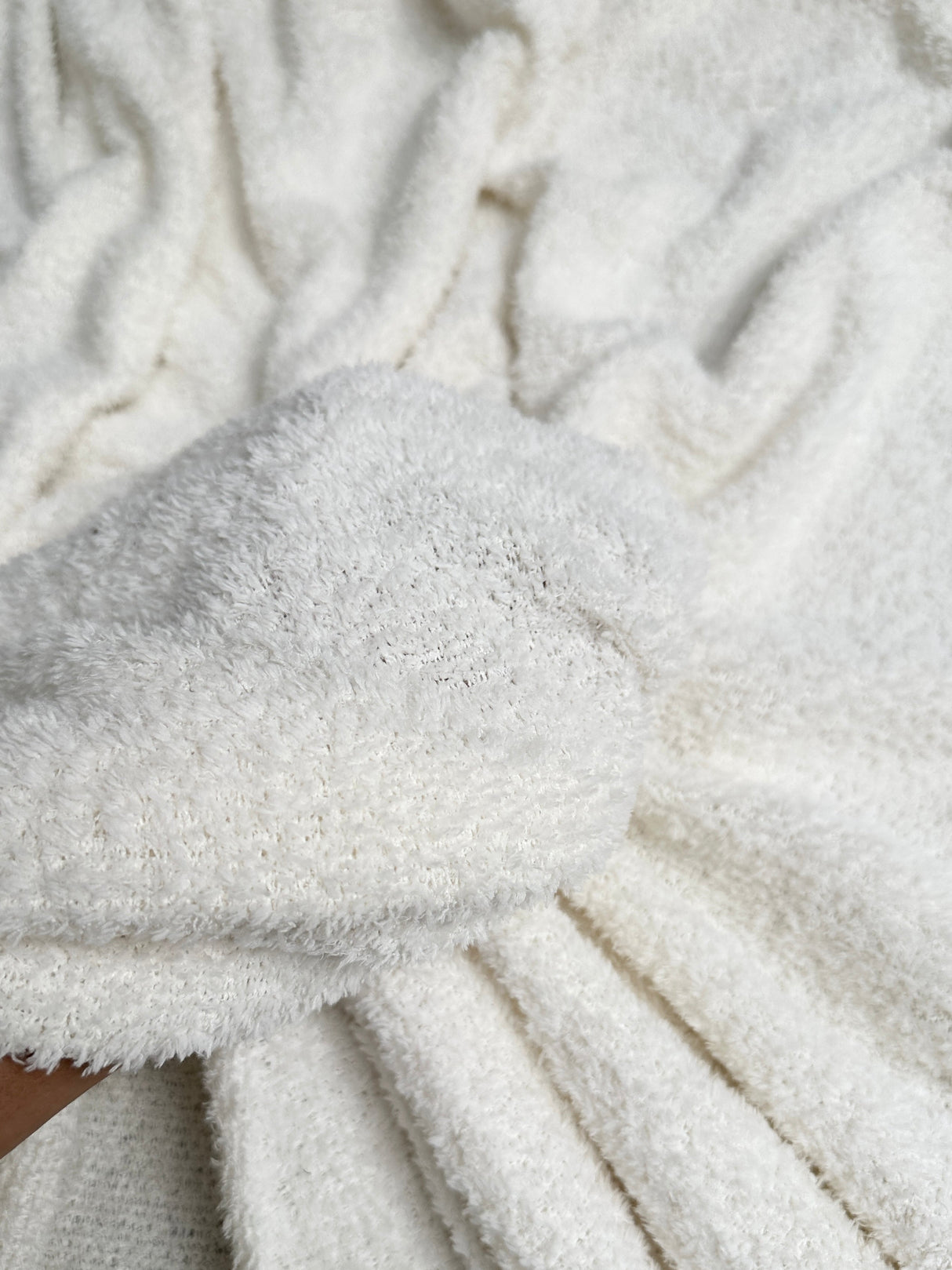 White Terry Cloth Knit