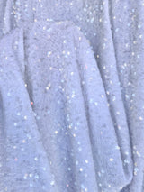 Stretch Sequin on Velvet White