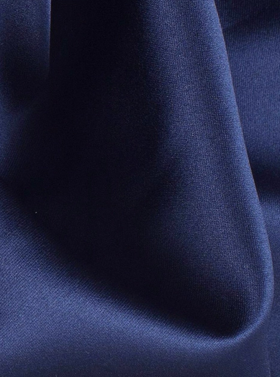Navy Blue Polyester Satin
