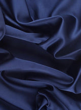 Navy Blue Polyester Satin