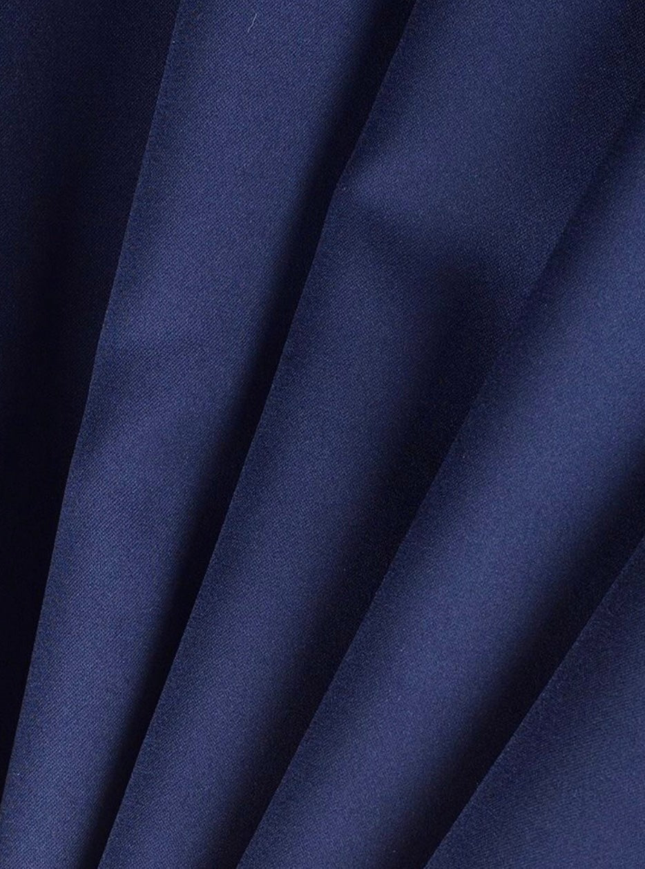 Navy Blue Polyester Satin