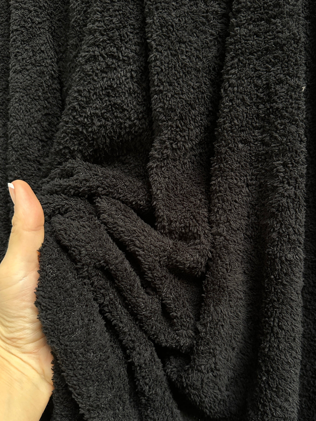 Black Terry Cloth Knit