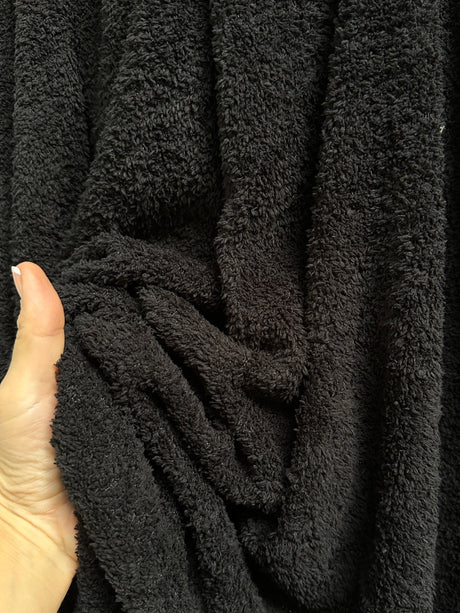 Black Terry Cloth Knit