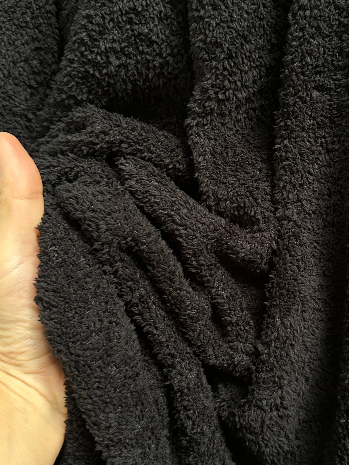 Black Terry Cloth Knit