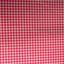 Poly Spandex Mini Barbie Plaid Fabric 60" White Hot Pink