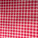 Poly Spandex Mini Barbie Plaid Fabric 60" White Hot Pink