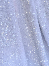 Stretch Sequin on Velvet White