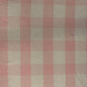 Polyester Spandex Gingham Plaid Fabric Baby Pink 60"