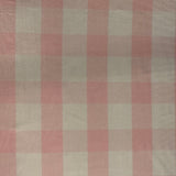Polyester Spandex Gingham Plaid Fabric Baby Pink 60"