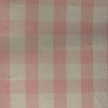 Polyester Spandex Gingham Plaid Fabric Baby Pink 60"