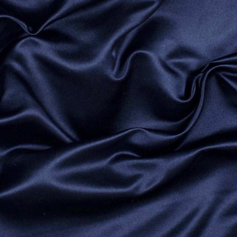 Navy Blue Polyester Satin