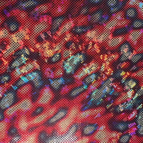 Holographic Lava 4-Way Stretch Spandex Fabric