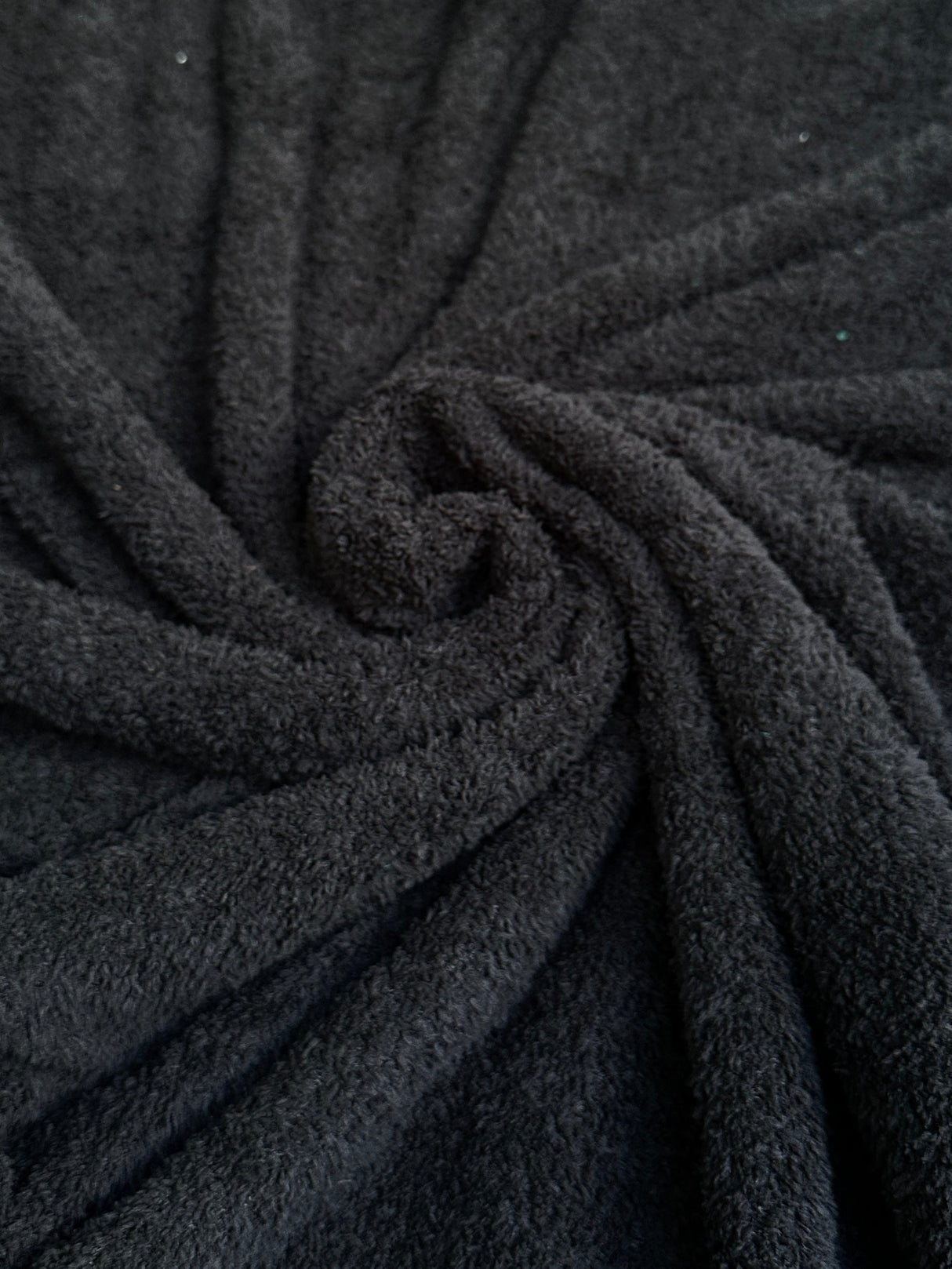 Black Terry Cloth Knit