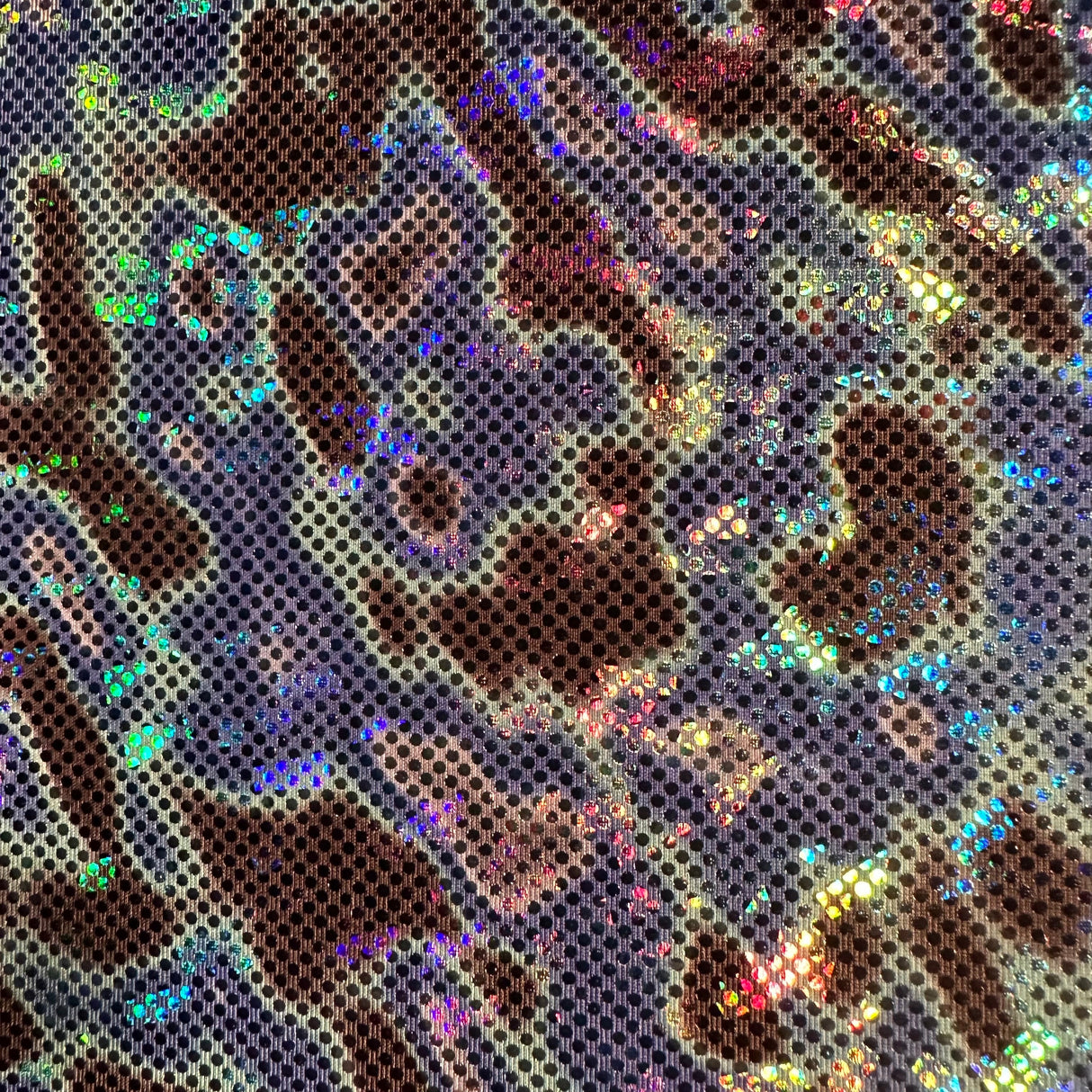 Holographic Lava 4-Way Stretch Spandex Fabric