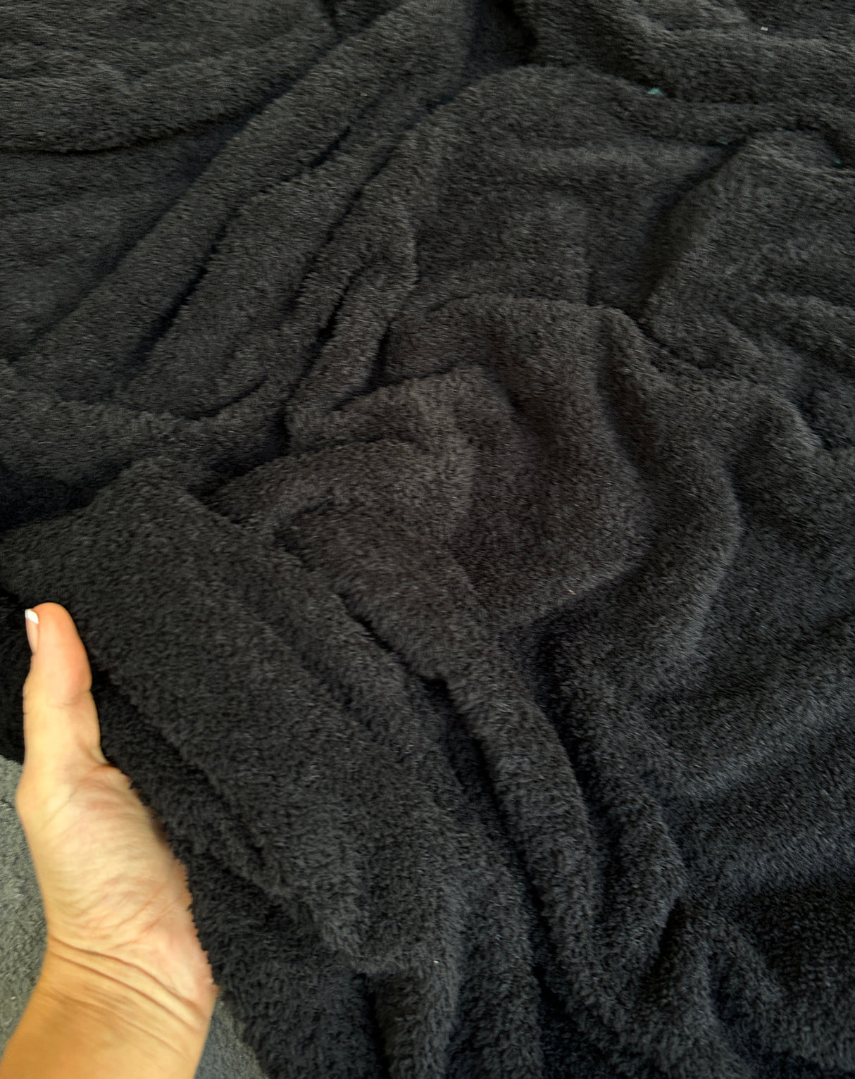 Black Terry Cloth Knit