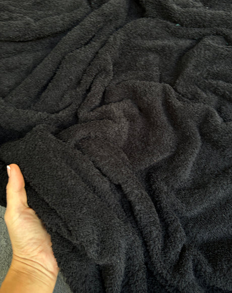 Black Terry Cloth Knit