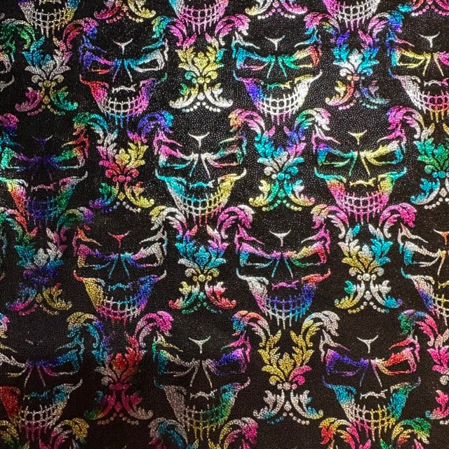 Nylon Spandex Happy Skull 4-Way Stretch Fabric