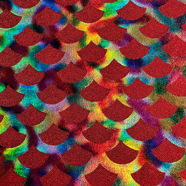 Poly Spandex Rainbow Foggy Mermaid Fabric