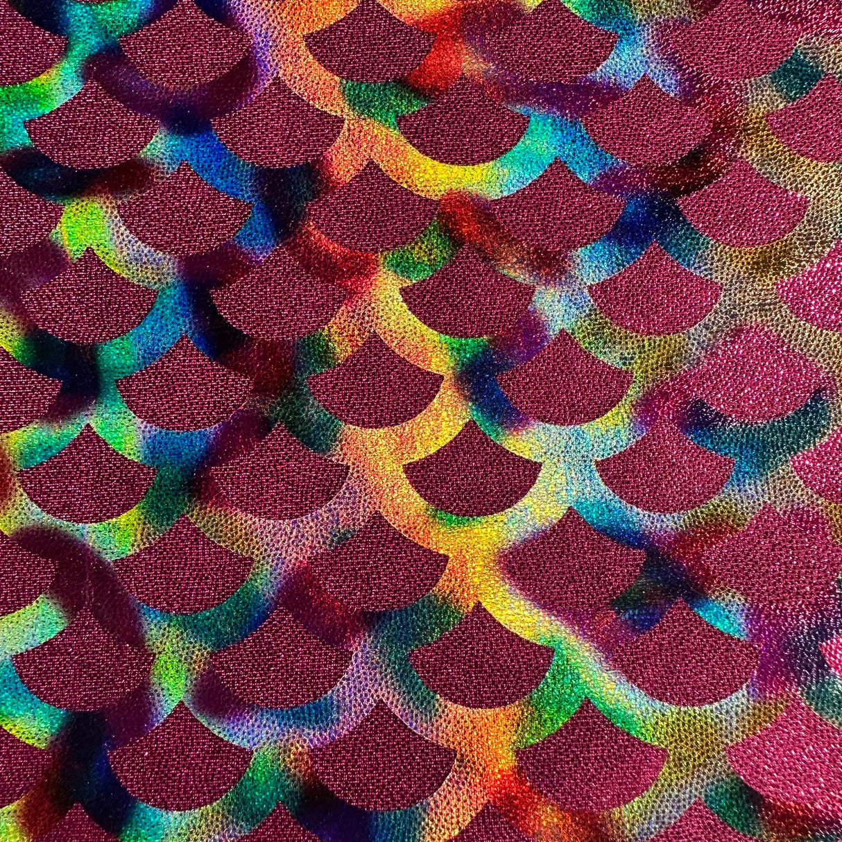 Poly Spandex Rainbow Foggy Mermaid Fabric