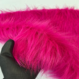 Tinsel Sparkle Glitter Long Pile Shaggy Faux Fur Fabric - 100 Percent Polyester Fabric, Multi Color, 60" Width, 2.5-3" Pile Length (1 Yard)
