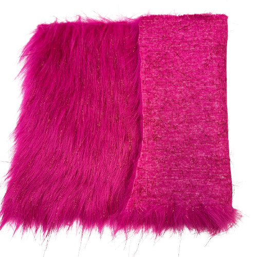 Tinsel Sparkle Glitter Long Pile Shaggy Faux Fur Fabric - 100 Percent Polyester Fabric, Multi Color, 60" Width, 2.5-3" Pile Length (1 Yard)