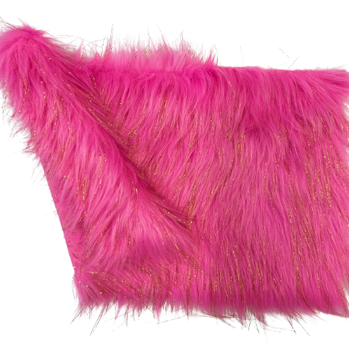 Tinsel Sparkle Glitter Long Pile Shaggy Faux Fur Fabric - 100 Percent Polyester Fabric, Multi Color, 60" Width, 2.5-3" Pile Length (1 Yard)