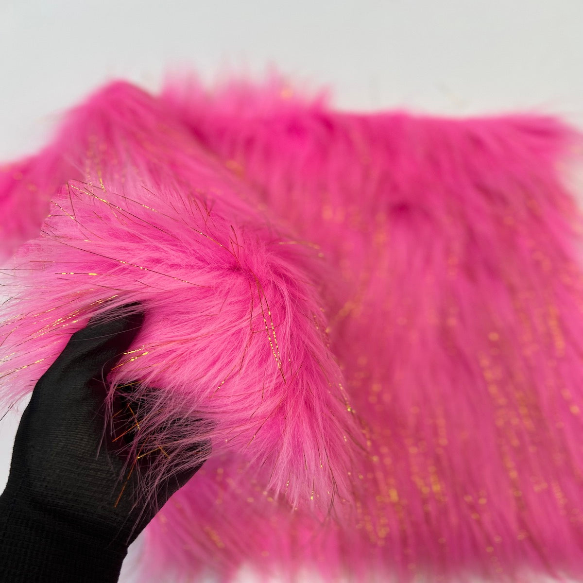 Tinsel Sparkle Glitter Long Pile Shaggy Faux Fur Fabric - 100 Percent Polyester Fabric, Multi Color, 60" Width, 2.5-3" Pile Length (1 Yard)