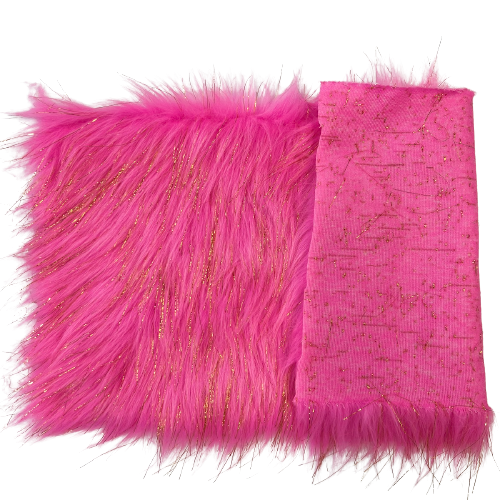 Tinsel Sparkle Glitter Long Pile Shaggy Faux Fur Fabric - 100 Percent Polyester Fabric, Multi Color, 60" Width, 2.5-3" Pile Length (1 Yard)