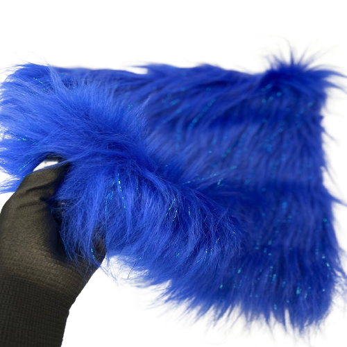 Tinsel Sparkle Glitter Long Pile Shaggy Faux Fur Fabric - 100 Percent Polyester Fabric, Multi Color, 60" Width, 2.5-3" Pile Length (1 Yard)