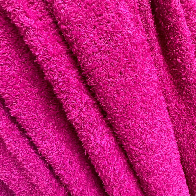 4-Way Stretch Terry Cloth Knit Fuchsia