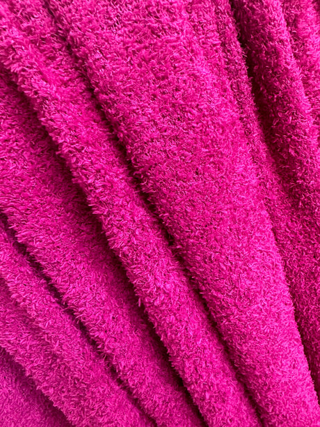 4-Way Stretch Terry Cloth Knit Fuchsia
