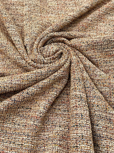 Stretch Chenille Tweed Beige Taupe