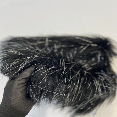Tinsel Sparkle Glitter Long Pile Shaggy Faux Fur Fabric - 100 Percent Polyester Fabric, Multi Color, 60" Width, 2.5-3" Pile Length (1 Yard)