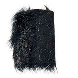 Tinsel Sparkle Glitter Long Pile Shaggy Faux Fur Fabric - 100 Percent Polyester Fabric, Multi Color, 60" Width, 2.5-3" Pile Length (1 Yard)