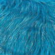 Turquoise Tinsel Sparkle Glitter Shaggy Faux Fur Long Pile Fabric,