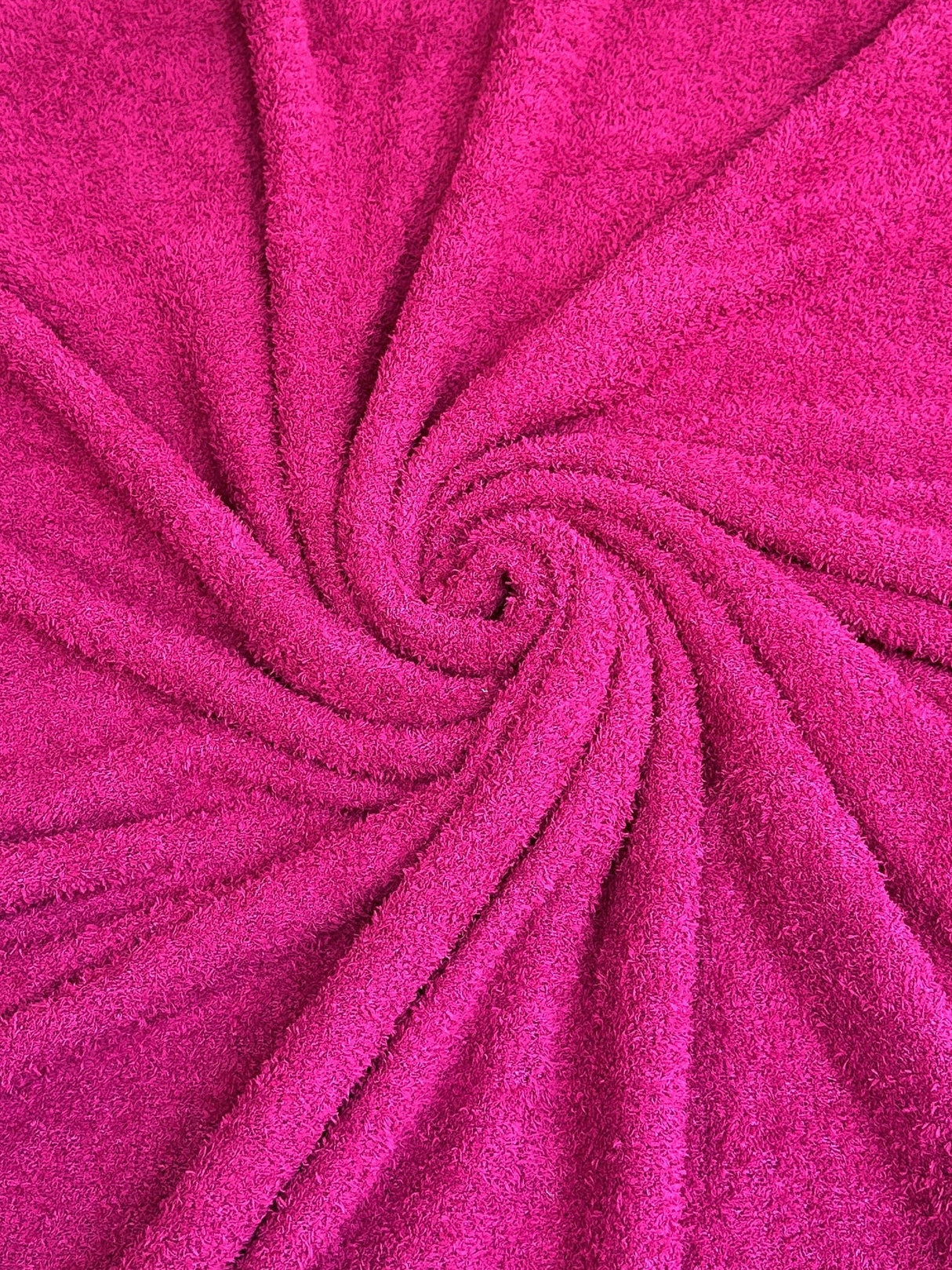4-Way Stretch Terry Cloth Knit Fuchsia
