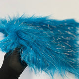 Tinsel Sparkle Glitter Long Pile Shaggy Faux Fur Fabric - 100 Percent Polyester Fabric, Multi Color, 60" Width, 2.5-3" Pile Length (1 Yard)