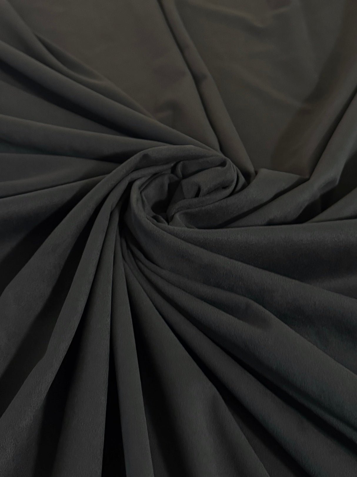 Charcoal 4-Way Stretch Techno Suede