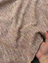 Stretch Chenille Tweed Blush Pink