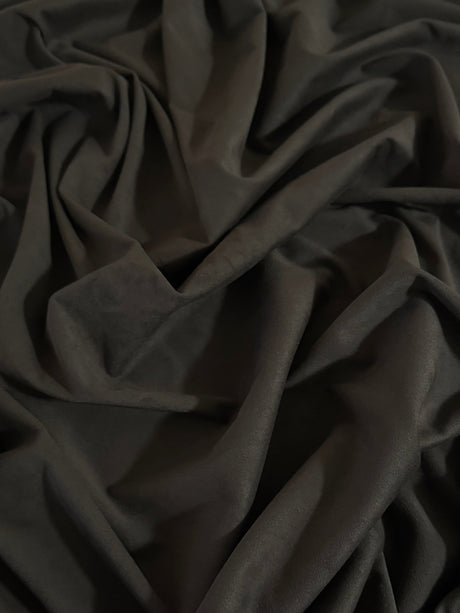 Charcoal 4-Way Stretch Techno Suede
