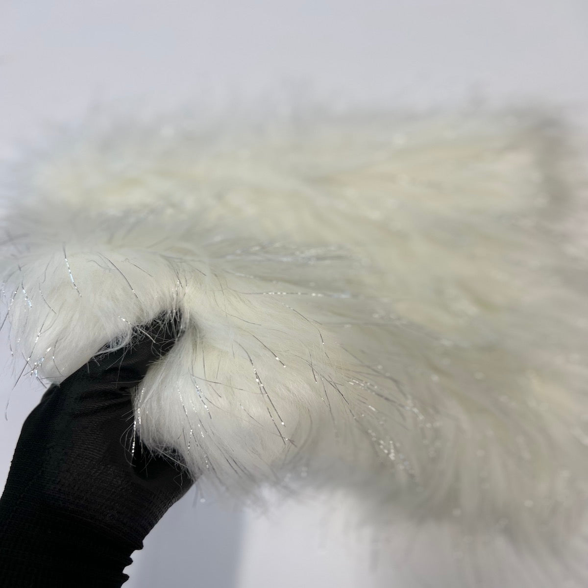 Tinsel Sparkle Glitter Long Pile Shaggy Faux Fur Fabric - 100 Percent Polyester Fabric, Multi Color, 60" Width, 2.5-3" Pile Length (1 Yard)
