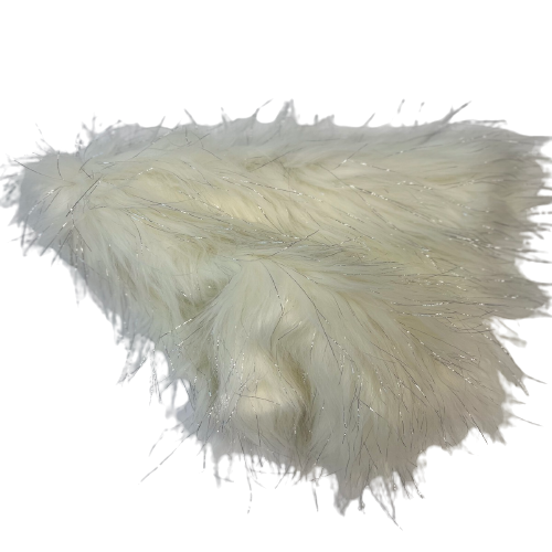 Tinsel Sparkle Glitter Long Pile Shaggy Faux Fur Fabric - 100 Percent Polyester Fabric, Multi Color, 60" Width, 2.5-3" Pile Length (1 Yard)