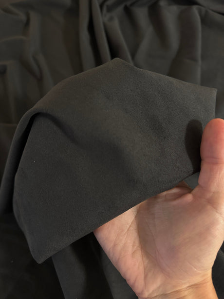 Charcoal 4-Way Stretch Techno Suede